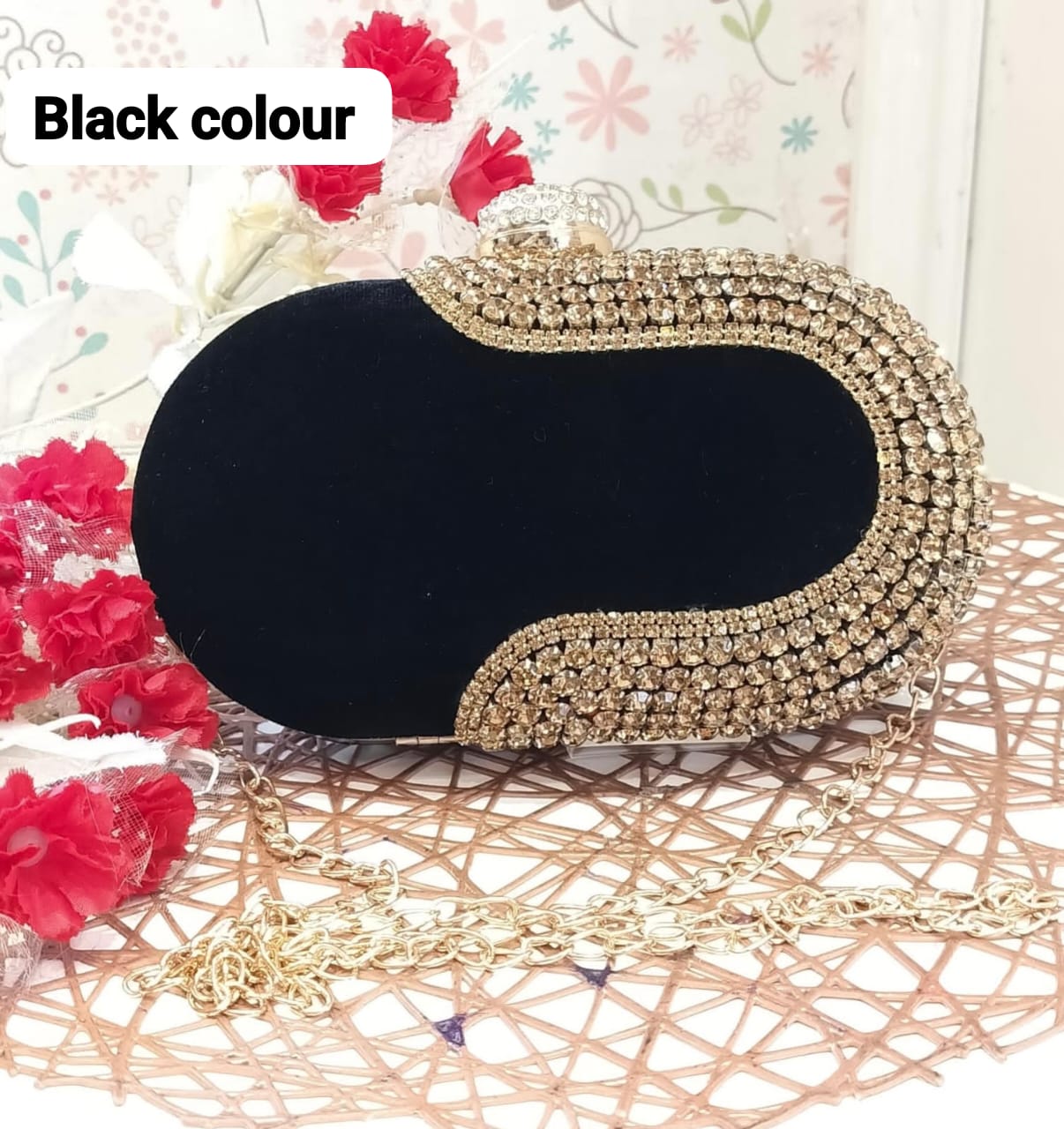 Womens Embroidery Design Round Oval Box Clutches Catalog
